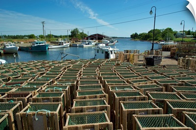 Canada, Prince Edward Island: Lobster Traps At A River Port