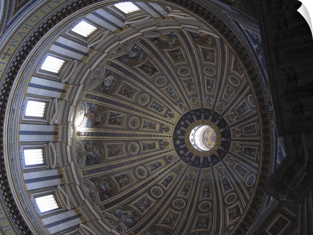 inside St. Peter basilica in Rome, Italy