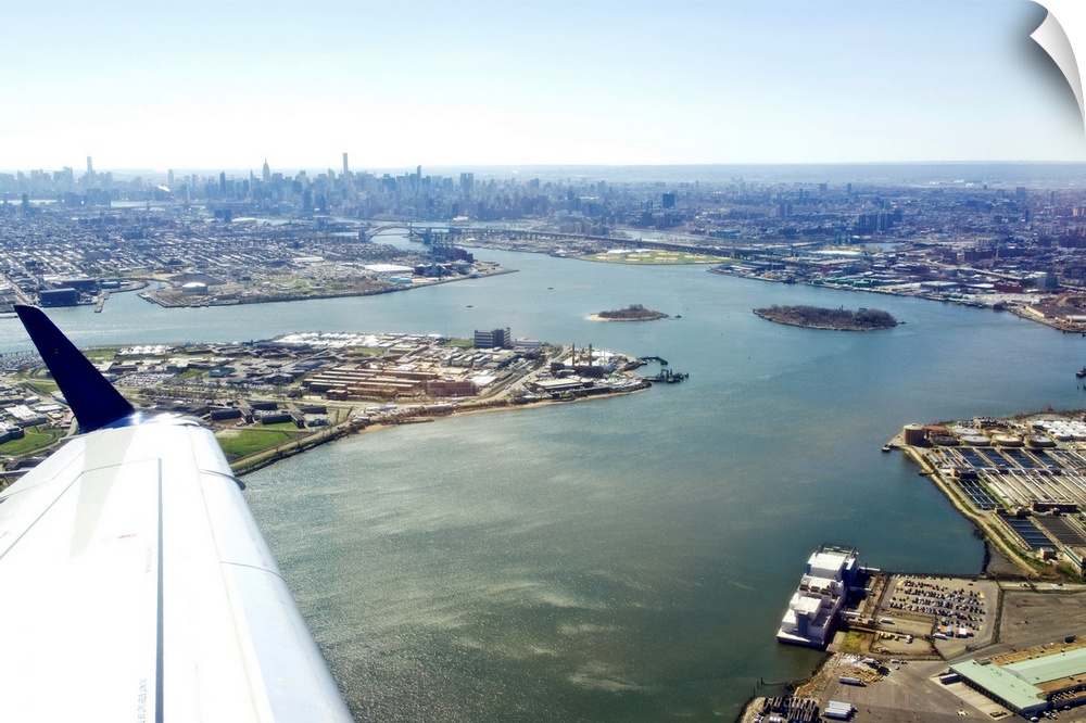 Just took off from La Guardia airport, New York, New York, USA.