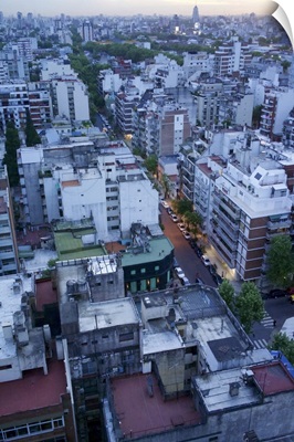 Looking down at Palermo, Buenos Aires, Argentina