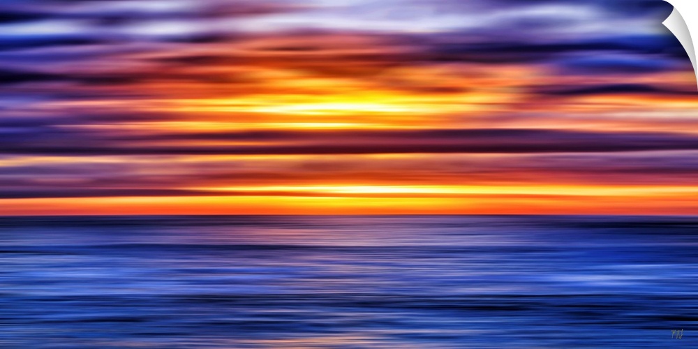 A sunset in Carmel-by-the-Sea that the artist has given a contemporary touch. The depth of the piece and the feeling of mo...