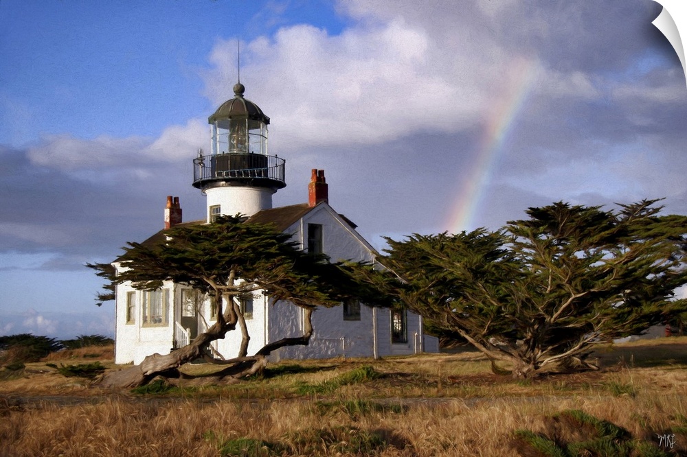 The Point Pinos Lighthouse in Pacific Grove, California was first lit in 1855, guiding ships along the rugged California c...