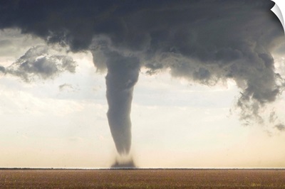 A classic spring tornado from a supercell thunderstorm, with hail