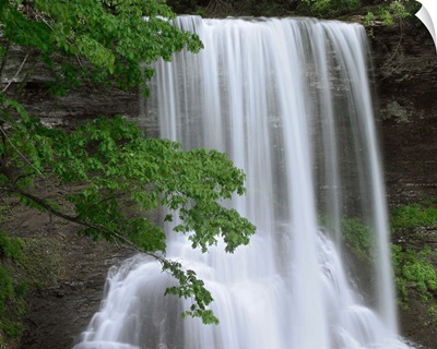 Cascading waterfall in Jefferson National Forest, Virginia