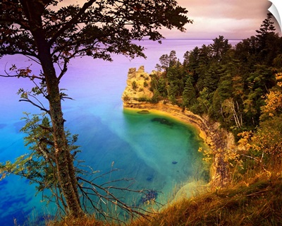 Castle Rock overlooking Lake Superior, Pictured Rocks National Lakeshore, Michigan