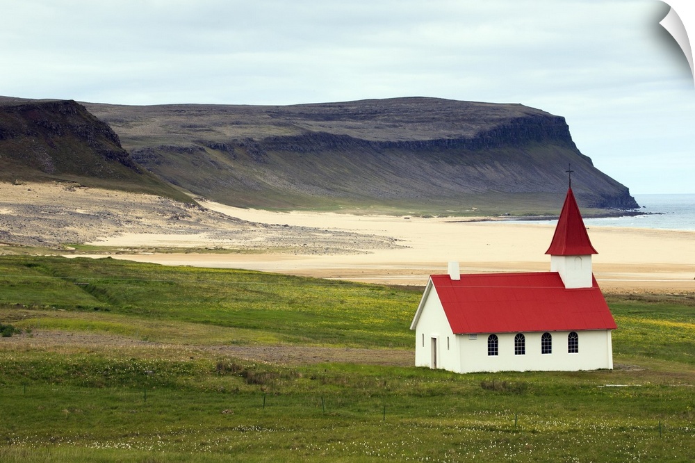 Church of Breidavik, Westfjord, Iceland.