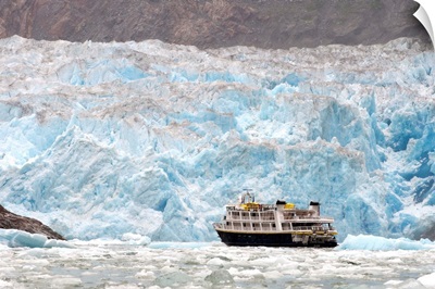Cruise ship near glacier, Alaska
