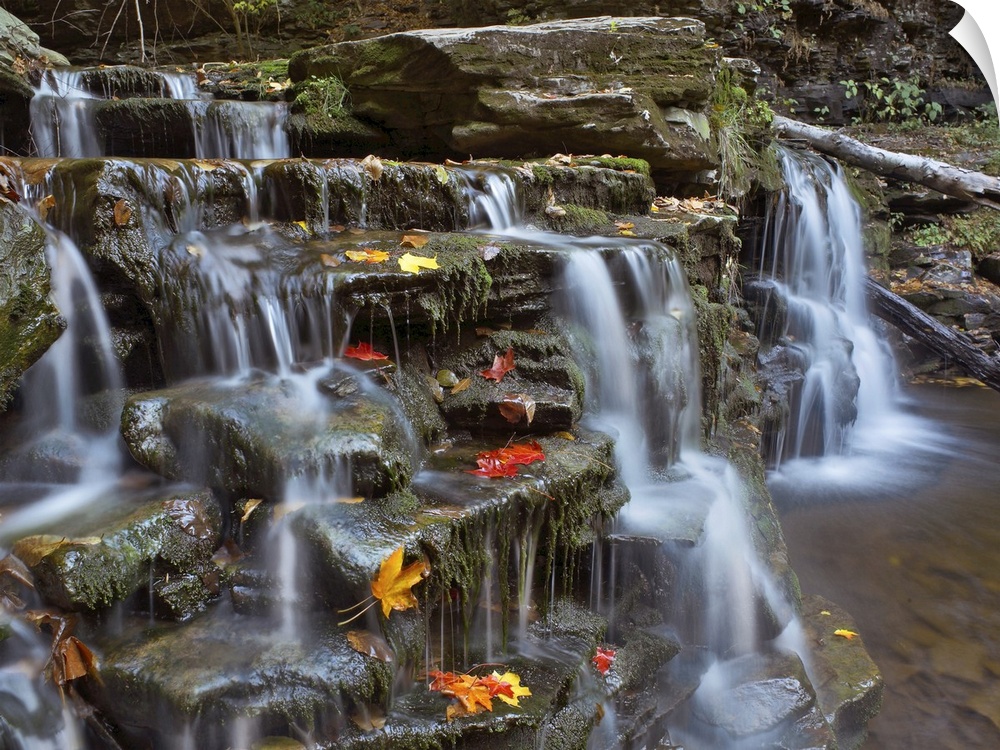 Kitchen Creek cascades, autumn, Ricketts Glen State Park, Pennsylvania