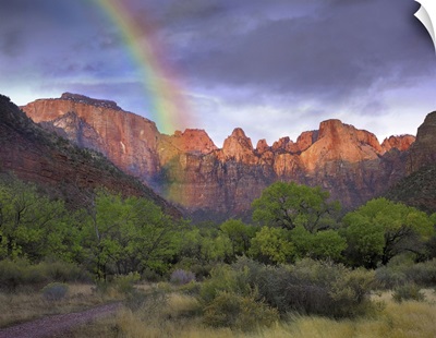 Rainbow At Towers Of The Virgin, Zion National Park, Utah
