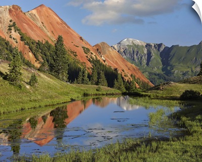 Red Mountain gets its color from iron ore in the rock, Gray Copper Gulch, Colorado