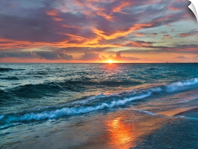 Sunset Over Ocean, Gulf Islands National Seashore, Florida