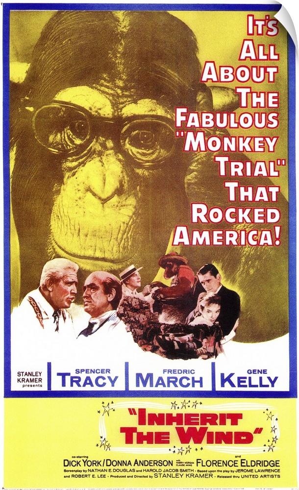 Powerful courtroom drama, based on the Broadway play, is actually a fictionalized version of the infamous Scopes Monkey Tr...