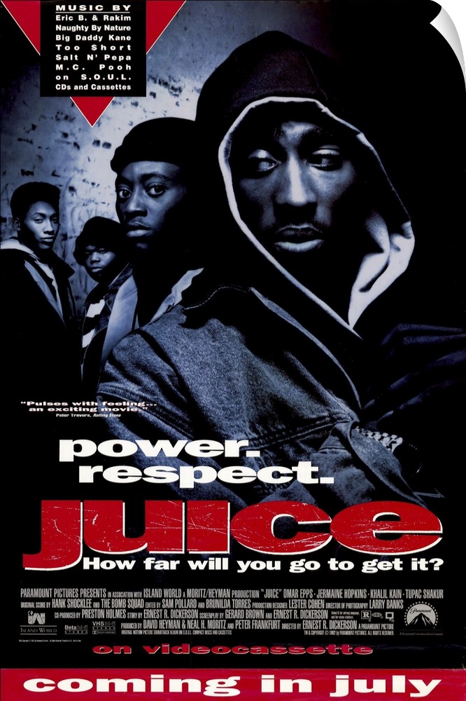 Day-to-day street life of four Harlem youths as they try to earn respect (juice) in their neighborhood. Q, an aspiring dee...