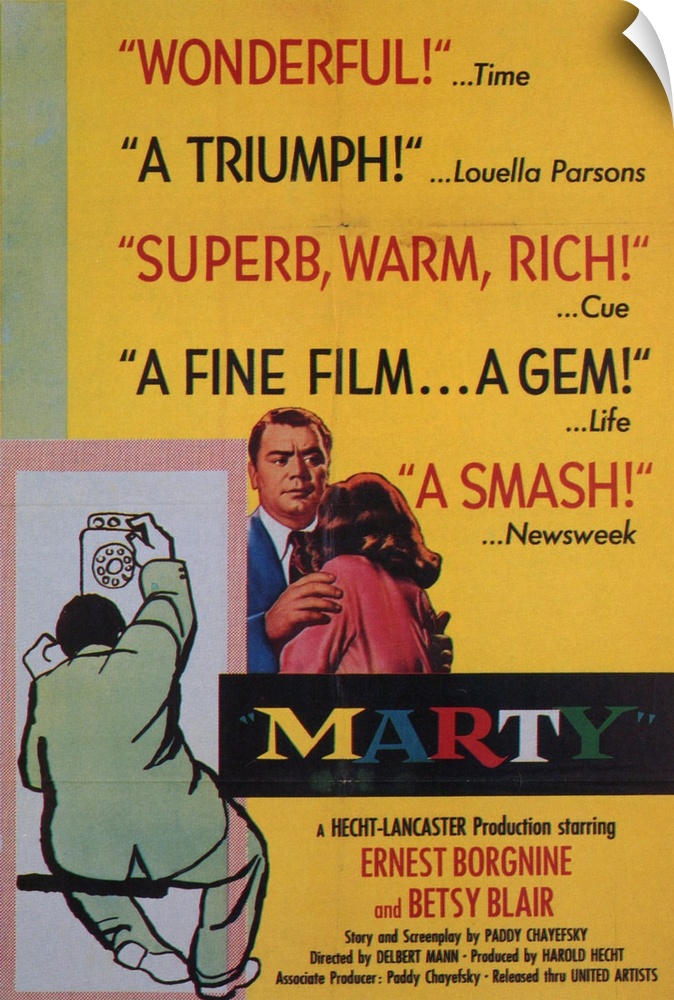 Marty is a painfully shy bachelor who feels trapped in a pointless life of family squabbles. When he finds love, he also f...