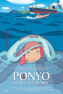 Ponyo on the Cliff - Movie Poster - French
