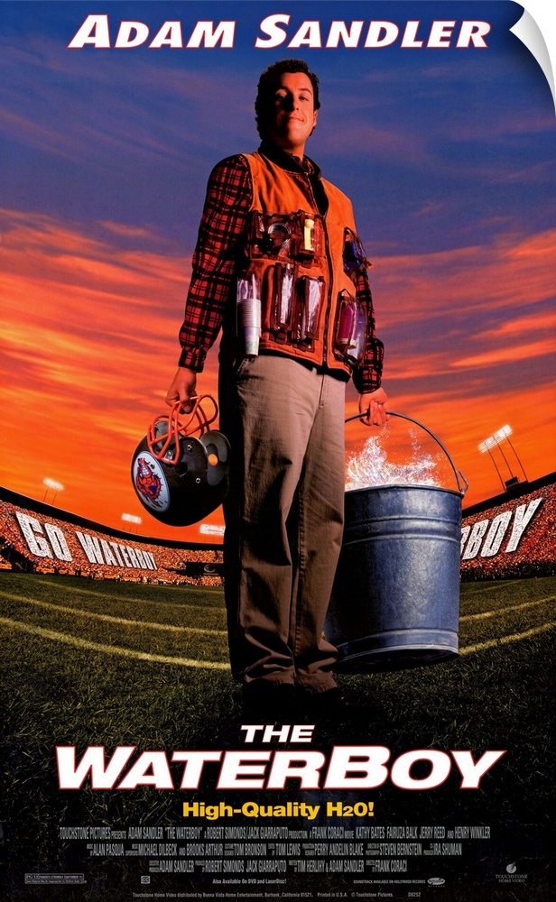 Another in a continuing line of deliberately stupid comedies finds Sandler a not-too-bright, constantly picked-on waterboy...