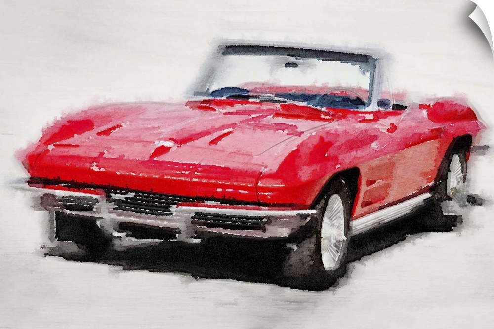 1964 Corvette Stingray Watercolor