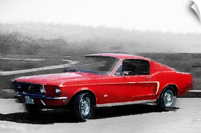 1968 Ford Mustang Watercolor