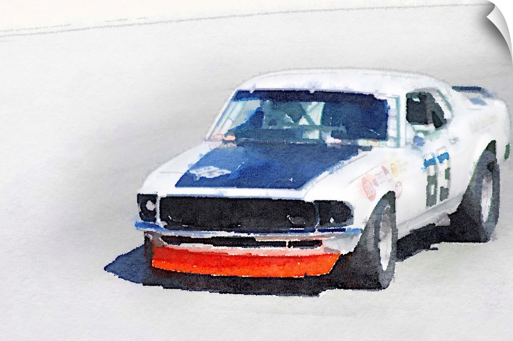 1971 Ford Mustang Watercolor