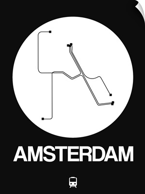 Amsterdam White Subway Map
