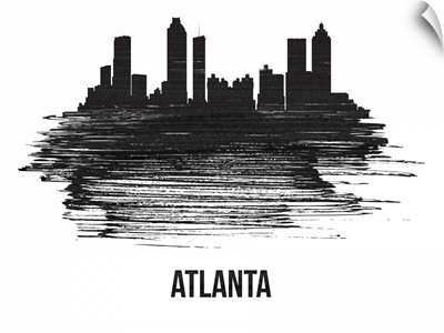 Atlanta Skyline Brush Stroke Black II