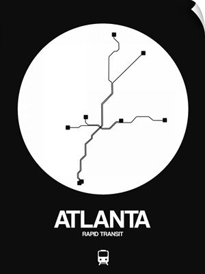 Atlanta White Subway Map