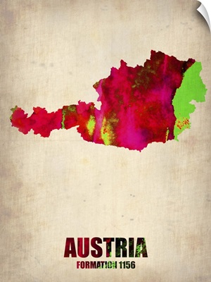 Austria Watercolor Map
