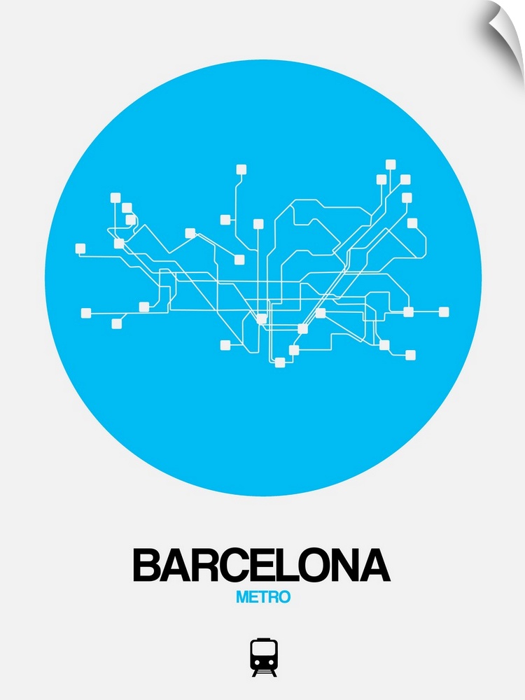 Barcelona Blue Subway Map