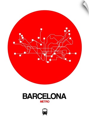Barcelona Red Subway Map