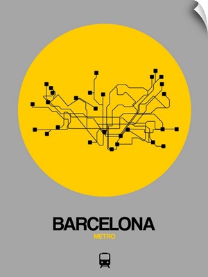Barcelona Yellow Subway Map