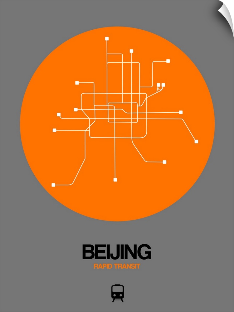 Beijing Orange Subway Map