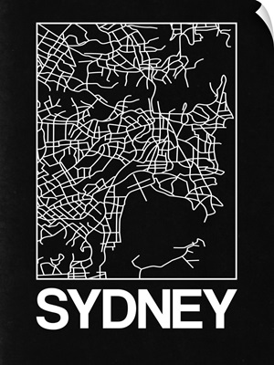 Black Map of Sydney