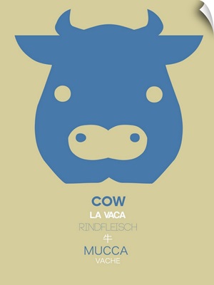 Blue Cow Multilingual Poster