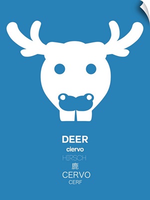 Blue Deer Multilingual Poster