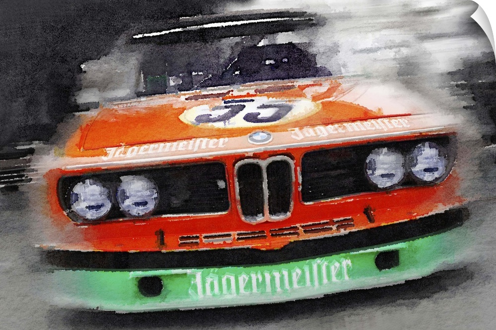 BMW Front End Watercolor