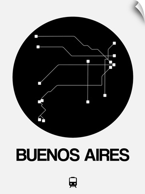 Buenos Aires Black Subway Map