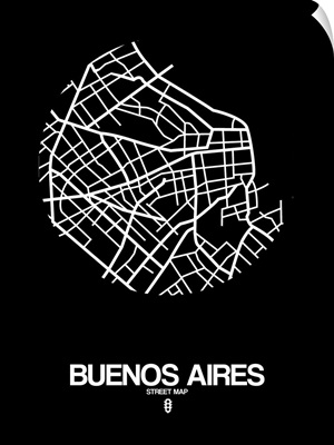 Buenos Aires Street Map Black