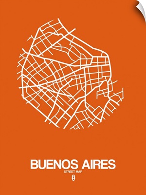Buenos Aires Street Map Orange