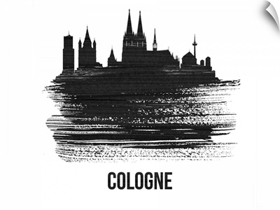 Cologne Skyline Brush Stroke Black II