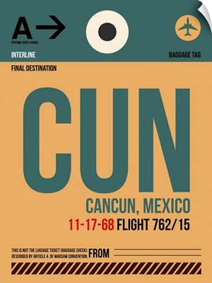 CUN Cancun Luggage Tag I