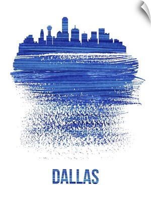 Dallas Brush Stroke Skyline Blue