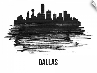 Dallas Skyline Brush Stroke Black II