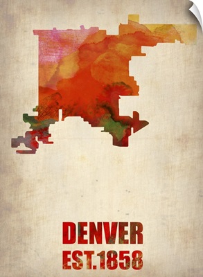 Denver Watercolor Map