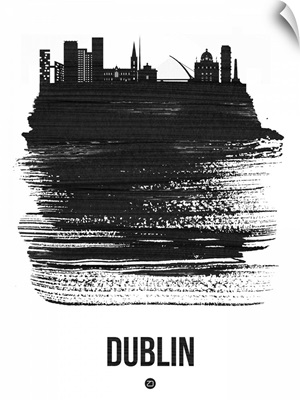 Dublin Skyline Brush Stroke Black