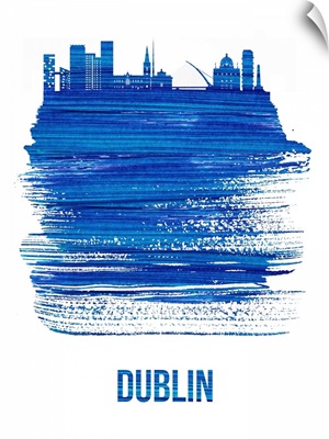 Dublin Skyline Brush Stroke Blue