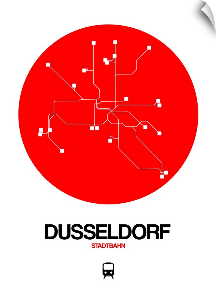 Dusseldorf Red Subway Map