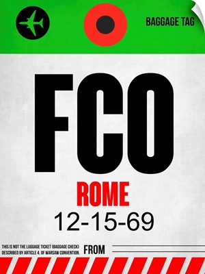 FCO Rome Luggage Tag I