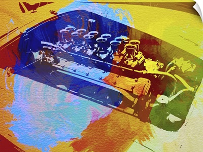 Ferrari Engine Watercolor