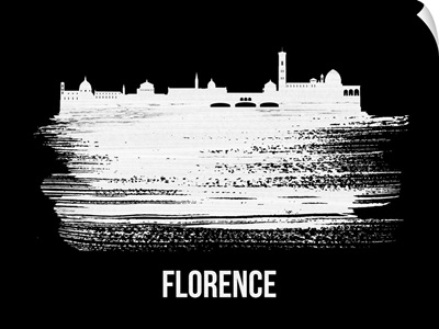Florence Skyline Brush Stroke White