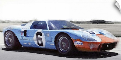 Ford GT 40 Gulf Watercolor